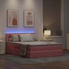 vidaXL LED-Speicherbett mit Matratze Rosa 140 x 190 cm Samt 3371336 Bild 5