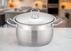 XXL Kochtopf Topf Ø40 Edelstahl mit Deckel 26L Induktion Cheffinger SS40-SH Bild 3