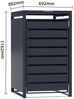 GARLIVO Mülltonnenbox Thymian Mülltonnenbox 1er 240L - wetterfest und langlebig, Verschließbare Mülltonnenverkleidung -modernes Design als Sichtschutz Bild 4