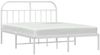 vidaXL Bettgestell mit Kopfteil Metall Weiß 160x200 cm 353687 Bild 5