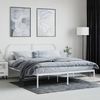 vidaXL Bettgestell mit Kopfteil Metall Weiß 160x200 cm 353687 Bild 4