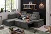 Ecksofa Nalo Couch Schlafcouch Bettsofa Schlafsofa Sofabett Funktionssofa ausziehbar braun-schwarz Ottomane links L-Form Bild 3