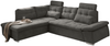 Ecksofa Nalo Couch Schlafcouch Bettsofa Schlafsofa Sofabett Funktionssofa ausziehbar braun-schwarz Ottomane links L-Form Bild 5