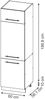 Kühlumbauschrank Fame-Line Dunkelblau Hochglanz 60 cm Vicco Bild 3