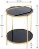 Beistelltisch Willy / Wakefield, Schwarz, Gold Bild 2