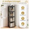 360° Drehbares Bücherregal Klappbares Standregal Transparenter Büroregal 36,5 x 36 x 141,5 cm Schwarz Bild 5