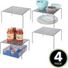 mDesign Geschirrablage Küchenregal Aufbewahrung Organizer 4er Set Metall Graphit Bild 4