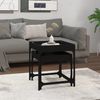 vidaXL Beistelltische 2 Stk. Schwarz Holzwerkstoff 823282 Bild 3