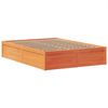 vidaXL Massivholzbett ohne Matratze Wachsbraun 140x200 cm Kiefernholz 3323496 Bild 5