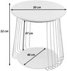 MCA Couchtisch HWC-P60, Beistelltisch Kaffeetisch Loungetisch, Metall MDF rund Ø 50cm ~ weiß Bild 3