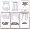 MCA Couchtisch HWC-P60, Beistelltisch Kaffeetisch Loungetisch, Metall MDF rund Ø 50cm ~ weiß Bild 2