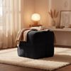 CLP Sitzhocker Forinta, hochwertiger Cordstoff, moderner Stil, bequem und elegant,dunkelgrau Bild 2