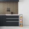 Relaxdays Badregal mit 3 Ablagen, Bambus natur / schwarz, 18 x 30 x 82 cm Bild 3