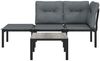 vidaXL 4-tlg. Garten-Lounge-Set Schwarz und Grau Poly Rattan 362804 Bild 3