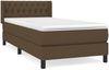 vidaXL Boxspringbett mit Matratze Dunkelbraun 90x200 cm Stoff, Härtegrad: H2 [3129924] Bild 2