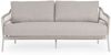 Gartensofa Aitalia aus Metall, modern gepolstert, frostig hellgrau, abnehmbarer wasserabweisender Bezug Bild 4