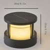 Solar-Pfeilerleuchte Metall schwarz 16 cm rund Bild 5