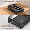 TUWENA Küchenorganizer-Set 2 Stück Teleskopschublade, Faltbar Ausziehbare Schublade Küche, Kein Bohren Metall Ausziehbarer Schrank Organizer für Küche, Bad Bild 4