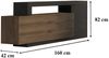 Calicosy 'JOURNEY' Sideboard 1 Tür und 3 Schubladen – L 160 cm - Schwarz Bild 4