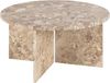 Couchtisch >Vega< in Braun, Marmor - 42x90cm (HxD) Bild 2