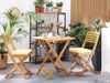 Bistro Set mit Kissen FIJI Holz Heller Holzfarbton Bild 3