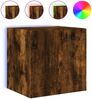 vidaXL TV-Wandschrank mit LED-Leuchten Räuchereiche 40,5x35x40 cm 837254 Bild 2