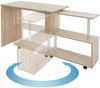 ML-DESIGN Schreibtisch Eckschreibtisch drehbar 90° mit 4 leichtgängige Rollen Computertisch, Arbeistisch Bürotisch PC Tisch Winkelschreibtisch L-Form 150x88x75cm Bild 2