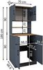 Roomart Badezimmer Waschmaschinenschrank - SERIE ATLANTIC-I- 70 cm breit, Waschmaschinenüberbau für Bad & Waschküche • Anthrazit-Eiche Bild 5