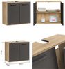 mokebo Badmöbel-Set Der Steuermann, (2-teilig), Unterschrank & Hochschrank fürs Badezimmer in Eiche Schwarz Bild 4