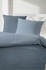 Primera Edelflanell Bettwäsche 155x220 Wende stahlblau blau 174128-333 Bild 2