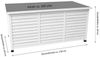LECO Kissenbox VINTAGE, Tannenholz weiß lasiert, Stahlblechdeckel anthrazit, 132 x 66 x 61 cm Bild 4