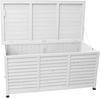 LECO Kissenbox VINTAGE, Tannenholz weiß lasiert, Stahlblechdeckel anthrazit, 132 x 66 x 61 cm Bild 2