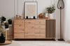 Finori Medan 51C Sideboard, Dekor Artisan Oak / anthrazit | Sideboard für Wohnzimmer | Maß: B x H x T ca. 160 x 85 x 40 cm | Sideboard mit 3 Türen, 4 Schubkästen und 2 Einlegeböden Bild 2
