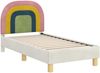 vidaXL Kinderbettgestell mit Kopfteil Creme 70 x 140 cm Samt 42011004 Bild 4