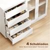 HOMCOM Sideboard Beistellschrank mit 4 Schubladen, 2 Türen (Aufbewahrungsschrank, 1 St, Küchenschrank), mit verstellbarem Einlegeboden, Weiß Bild 4