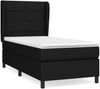 Boxspringbett mit Matratze Stoff Schwarz 80x200 cm, Härtegrad: H2 [3127919] Bild 2