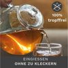 Creano Teekanne Creano Teekanne aus Glas 1,7l, 3-teilige Glasteekanne mit integriertem, (1er-Set, 2-St), tropffrei Bild 3
