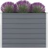 Hochbeet für Garten EMIL Quadrat Grau 100x100x77cm Verzinkter Stahl Hochbeet Metall Gartenbeet Kräuterbeet Blumenbeet Beet hoch Frühbeet für Garten Gemüsebeet Bild 3