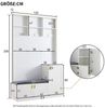 STILVORA Garderoben-Set mit sitzbank,200×120cm Flurgarderobe mit 3 hängenden Haken & Stauraum, (Flurgarderobe, Flur-Schuhschrank, Garderobe, 1-St, 3 Haken, 3 Tür), mit einer Bank, 3 Haken Bild 2