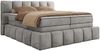 Boxspringbett NIRA KING, Doppelbett mit Fußteil, 7-Zonen Multipocket-Matratzen und Topper, Schlafzimmerbett - 160 x 200 cm - Hellgrau Velvet - H3 Bild 5