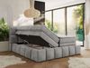 Boxspringbett NIRA KING, Doppelbett mit Fußteil, 7-Zonen Multipocket-Matratzen und Topper, Schlafzimmerbett - 160 x 200 cm - Hellgrau Velvet - H3 Bild 3