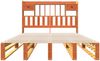 vidaXL Massivholzbett mit Regal ohne Matratze Wachsbraun 160x200 cm 3323967 Bild 4