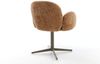 Drehstuhl Nube-Flex mit Armlehnen Chenille Rost Fußkreuz Effektfinish Titan 360° drehbar Taschenfederkern Bild 5