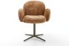 Drehstuhl Nube-Flex mit Armlehnen Chenille Rost Fußkreuz Effektfinish Titan 360° drehbar Taschenfederkern Bild 2