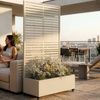 casa. pro Blumenkasten, »Nodepp« mit Sichtschutz 4 Rollen 190 x 82 x 38 cm Stahl Knoblauchbeige Bild 4