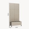 casa. pro Blumenkasten, »Nodepp« mit Sichtschutz 4 Rollen 190 x 82 x 38 cm Stahl Knoblauchbeige Bild 3