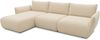 DOMO. collection Ecksofa 800 022, Modulsofa in L-Form mit Taschenfederkern und attraktiver Biese-Naht, Sofa, Polsterecke, Eckcouch 276 x 168 x 79 cm (BxTxH), beige Bild 3