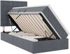 vidaXL Aufbewahrungsbett mit Matratze Dunkelgrau 90 x 200 cm Samt 3372124 Bild 2