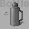 Isolierte Wasserflasche 1,8 l mit Strohhalm, doppeltem Bild 4