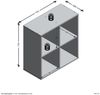 FMD Möbel - MEGA 400 - Würfelregal mit 4 Fächern - melaminharzbeschichtete Spanplatte - Eiche Nb - 70,1 x 73 x 33cm Bild 3